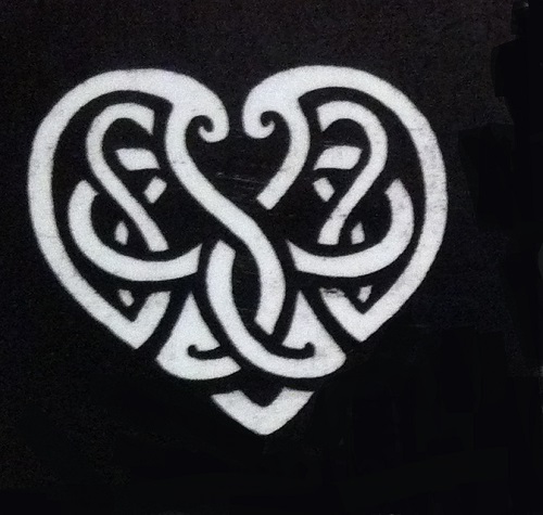 Single use stencils for temporary tattoos BLACK 17 Tribal Celtic Heart