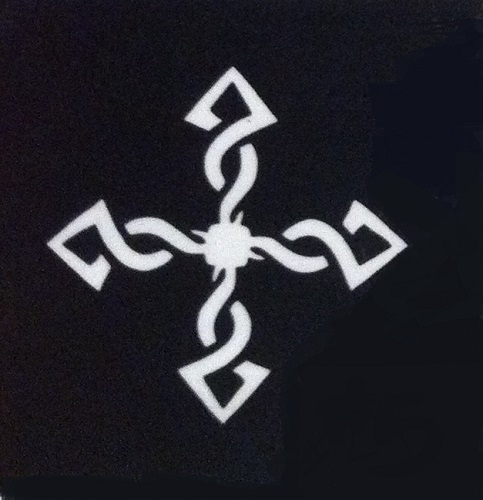 Single use stencils for temporary tattoos BLACK 5 Tribal Celtic Chopper Cross