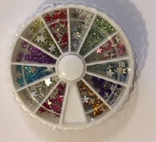 Small Display Wheel - Flower Nail Gems