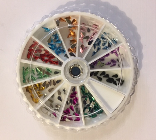 Small Display Wheel - Teardrop Nail Gems