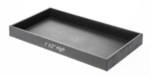 Full Size Black Plastic Display Tray 1.5 inch 2
